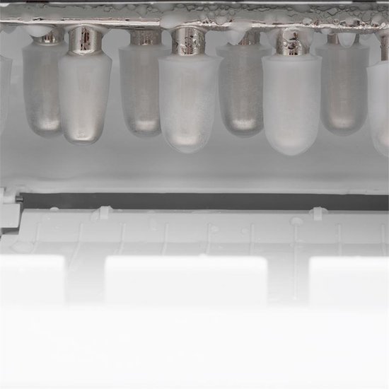 Klarstein IJsblokjesmachine Mr. Frost Voor het maken van ijsblokjes - 12kg per dag - Met LCD scherm en timer,3 liter inhoud - 100W - Staal - voor Bar - LED Snel - RVS - voor Keuken - Kunststof - Ice Maker - Ice Cube Maker - IJsmaker van Klarstein — afbeelding 4