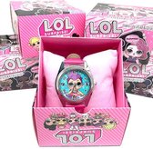 Originele Verrassing Horloge Meisje Pop Patroon Speelgoed Accessoires Lederen Kid Verjaardag Kerst Halloween Gift- Zonder doos