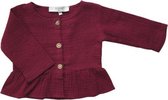 Li-Leigh Cherry Top, babybloesje van mousseline, kleur: bordeauxrood, maat: 86