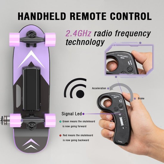 Elektrisch Longboard - Elektrisch Skateboard - Inclusief Controller - 30 km/u - 15km