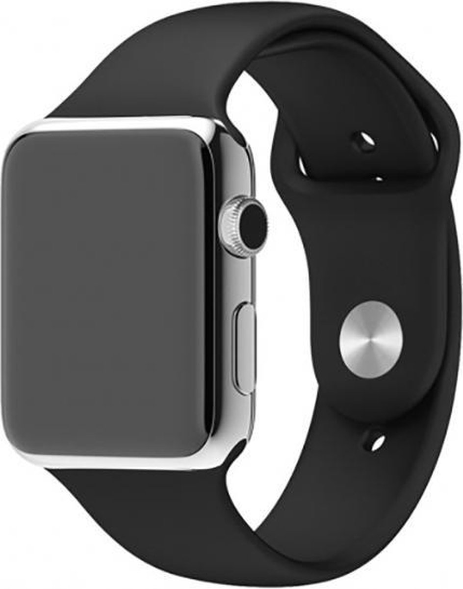 Geschikt Voor Apple Watch Bandje apple watch bandjes Siliconen Zwart 38/40mm