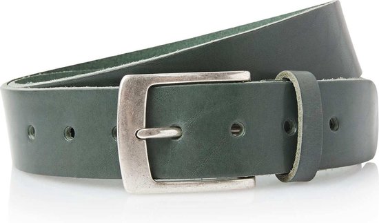 Timbelt Leren Riem 4 cm Groen | Maat 95