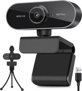 Wetrust - Webcam met microfoon en statief, 1080p camera voor pc, laptop, desktop, USB-computercamera voor videogesprekken en opnames, studeren, webconferenties, HD-webcam, compatibel met Wind