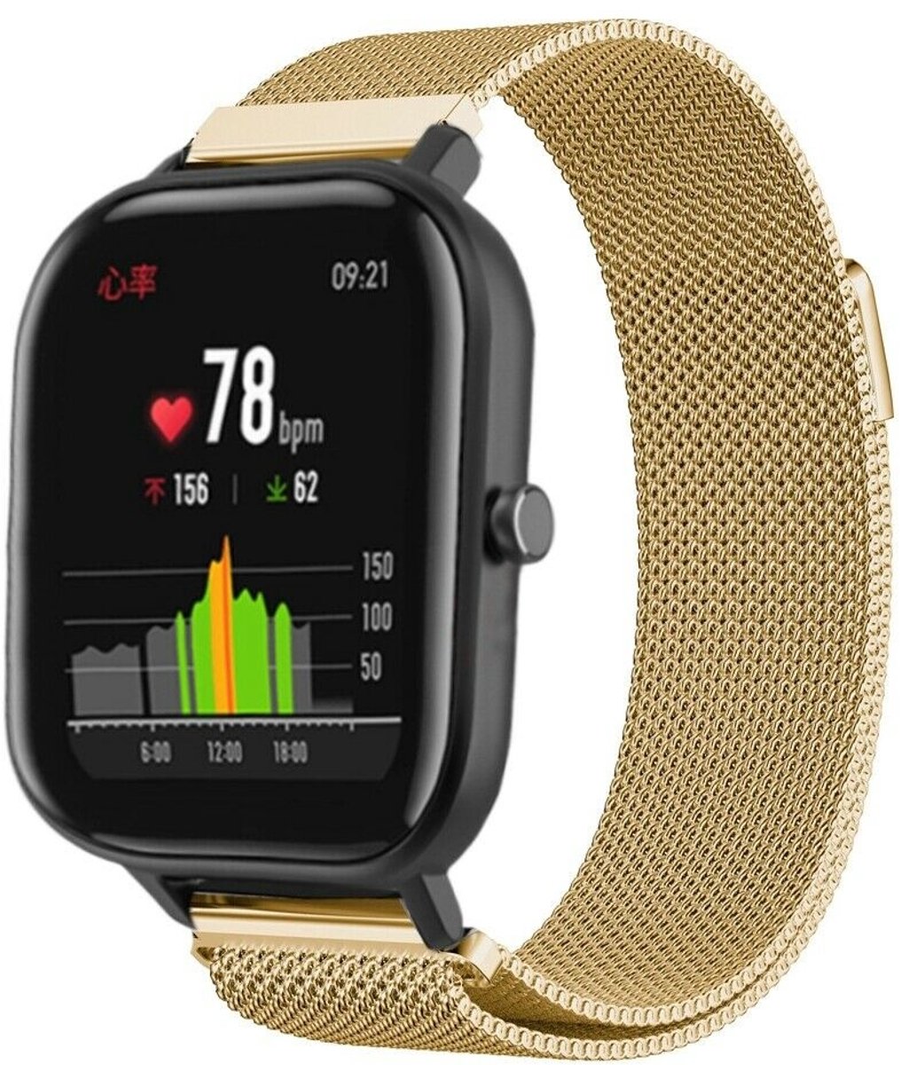 Milanese Band – Geschikt voor Xiaomi Amazfit GTS 42mm – Goud