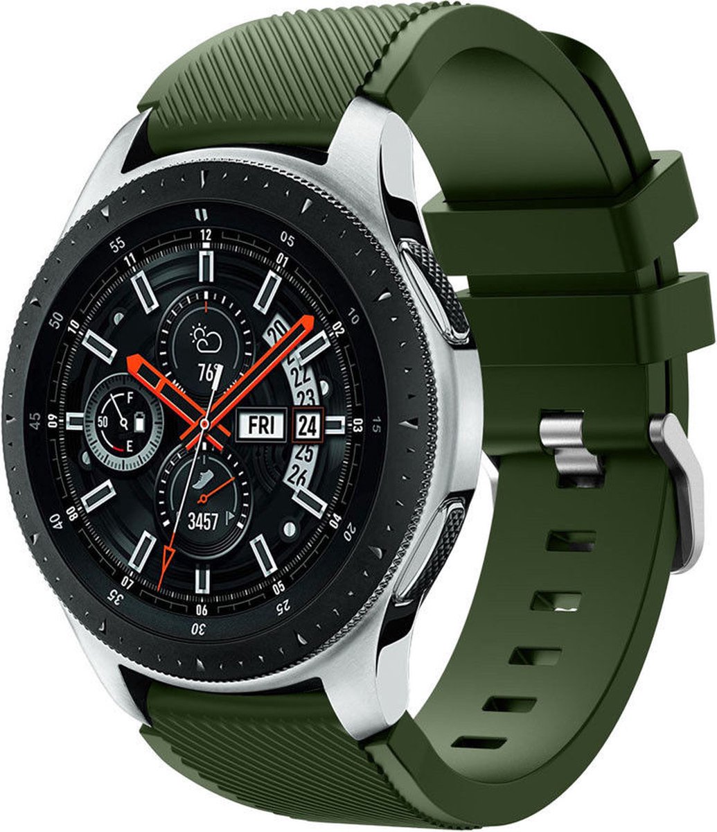 Geschikt voor Samsung Galaxy Watch silicone band - legergroen - 41mm / 42mm