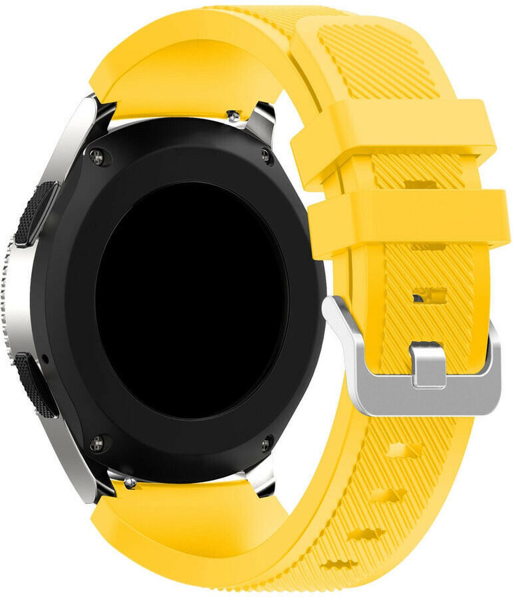 Geschikt voor Samsung Galaxy Watch silicone band - geel - 45mm / 46mm