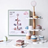 Kidz iT! Hightea Set voor kinderen | Houten Speelgoed | 14-delige High Tea Taartjes Set | Taartenplateau voor kinderen | Luxe Houten Speelservies | Taartjes Etagere | Duurzaam Spel