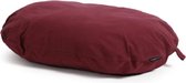 51 - Cotton - Oval Cushion - Port Red - 110x70cm