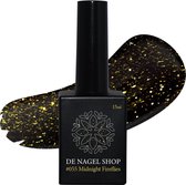 Zwarte gel nagellak - Midnight Fireflies 055  Gel nagellak  - 15ml - De Nagel Shop - Gelnagels Nagellak