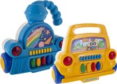 Play and learn trein + auto - 20 x 20 x 8 cm - 2 STUKS - verschillende geluiden om te ontdekken - leerrijk speelgoed