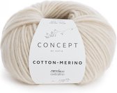 Cotton-Merino Katia Licht Beige Kleurnr. 101 - merino wol - breigaren - breien - haken - sjaal breien - muts breien - debardeur breien - super zacht - garen - breiwol - breien voor