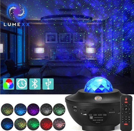 Fülensky Sterren Projector - Galaxy Projector Met Stembediening Sterrenhemel Nachtlamp Bluetooth Met Muziek Sfeer Voor Volwassen En Kind