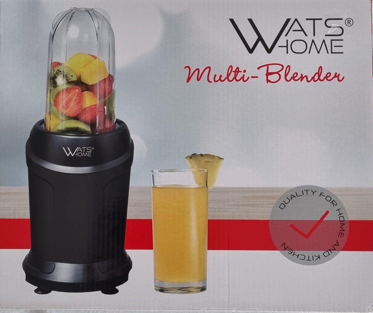 Watshome MultiBlender 300 Watt met 4 bekers met drinkring bol