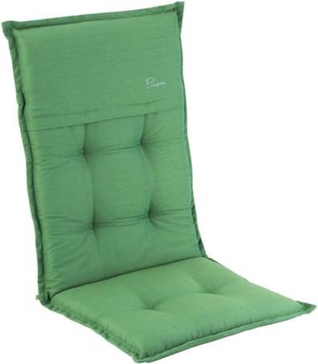 blumfeldt Coburg Tuinkussen - stoelkussen - zitkussen - hoge rug tuinstoel - 53 x 117 x 9cm -UV bestending polyester - Groen