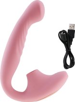Happy Tears | Clitoris zuiger Met Vibrator | Realistisch dildo | Clitoriszuiger | Clitoris stimulator | GSpot Massage | Zuiger | Waterdicht | Seksspeeltje Voor Koppels | Roze