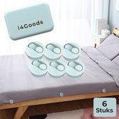 i4Goods Dekbed clips 6 Stuks - Dekbed klemmen - Lakenspanners - Dekbed Knijpers - Vernieuwd Model - In Handig Reisdoosje - Licht Groen