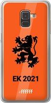 6F hoesje - geschikt voor Samsung Galaxy A8 (2018) -  Transparant TPU Case - Nederlands Elftal - EK 2021 #ffffff