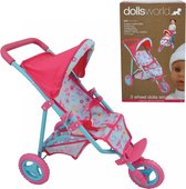 Dolls World Doll 3 Wheel Folding Stroller Toy