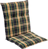 blumfeldt Prato Tuinkussen - stoelkussen - zitkussen - lage rug tuinstoel - 50 x 100 x 8cm - UV bestendig polyester - geel
