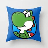 Super Mario kussen - blauw Yoshi