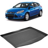 Kofferbakmat - kofferbakschaal op maat voor Ford Focus Hatchback (2011 - 2018) - hoogwaardig kunststof - waterbestendig - gemakkelijk te reinigen en afspoelbaar