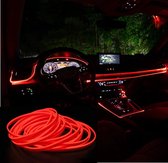 LED -- Fil EL -- 5 mètres -- Éclairage intérieur de voiture -- Rouge -- Connexion Cigarette