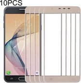 10 STUKS Front Screen Outer Glass Lens voor Samsung Galaxy J7 Prime, On7 (2016), G610F, G610F / DS, G610F / DD, G610M, G610M / DS, G610Y / DS (Goud)