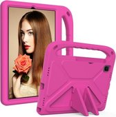 Voor Samsung Galaxy Tab A7 10.4 (2020) T500 Handvat Draagbaar EVA Schokbestendig Beschermhoes tegen vallen met Driehoekhouder (Rose Rood)