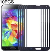 10 PCS Front Screen Outer Glass Lens voor Samsung Galaxy S5 / G900 (donkerblauw)
