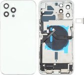Batterij-achterklep (met toetsen aan de zijkant & luidspreker & motor & cameralens & kaarthouder & aan / uit-knop + volumeknop + oplaadpoort & draadloze oplaadmodule) voor iPhone 12 Pro Max (