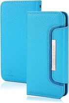 Litchi Texture Horizontale Flip Buckle Afneembare Magnetische PU Leather Case met Kaartsleuven & Portemonnee & Fotolijst Voor iPhone 8 Plus / 7 Plus (Blauw)