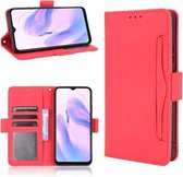 Voor Blackview A70 (2021) Skin Feel Calf Pattern Horizontale Flip lederen tas met houder & kaartsleuven en fotolijst (rood)
