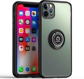 Q Shadow 2 Generation-serie TPU + acryl beschermhoes met 360 graden roterende ringhouder voor iPhone 11 (zwart + zwart)