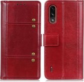 Voor Motorola Moto E7 Power Peas Crazy Horse Texture Horizontale Flip Leren Case met Houder & Kaartsleuven & Portemonnee (Rood)
