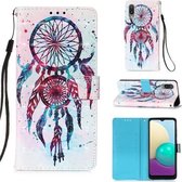 Voor Samsung Galaxy A02 / M02 3D Schilderen Horizontale Flip Leren Case met Houder & Kaartsleuf & Portemonnee & Lanyard (Windgong)