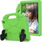 Voor Amazon Kindle Fire HD8 Plus (2020) EVA Materiaal Kinderen Platte Anti Falling Cover Beschermende Shell met Duimbeugel (Groen)