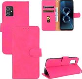 Voor Asus Zenfone 8 / ZS590KS (8 Mini) Effen Kleur Huid Voelen Magnetische Gesp Horizontale Flip Kalf Textuur PU Lederen Case met Houder & Kaartsleuven & Portemonnee (Rose Red)