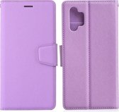 Voor Samsung Galaxy A32 5G Zijden Textuur Horizontale Flip Leren Case met Houder & Kaartsleuven & Portemonnee & Fotolijst (Paars)