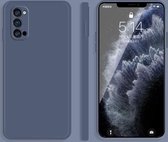 Voor OPPO Reno4 Pro effen kleur imitatie vloeibare siliconen rechte rand valbestendige volledige dekking beschermhoes (grijs)