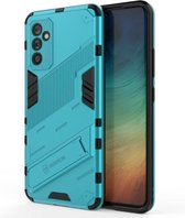 Voor Samsung Galaxy A82 5G Punk Armor 2 in 1 PC + TPU schokbestendig hoesje met onzichtbare houder (blauw)