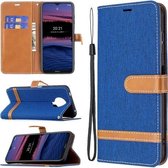 Voor Nokia G20 Kleuraanpassing Denim Textuur Horizontale Flip Leren Case met Houder & Kaartsleuven & Portemonnee & Lanyard (Koningsblauw)