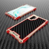 Voor Galaxy Note 10 Plus R-JUST AMIRA schokbestendige stofdichte metalen beschermhoes (goudrood)