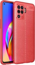 Voor OPPO F19 Pro Litchi Texture TPU schokbestendig hoesje (rood)