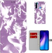 Voor Xiaomi Redmi Note 8T Cloud Fog Pattern Horizontal Flip Leather Case met houder & kaartsleuf & portemonnee (paars)