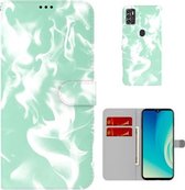 Voor ZTE Blade A7s 2020 Cloud Fog Patroon Horizontale Flip Lederen Case met Houder & Kaartsleuf & Portemonnee (Mintgroen)