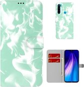 Voor Xiaomi Redmi Note 8T Cloud Fog Pattern Horizontal Flip Leather Case met houder & kaartsleuf & portemonnee (mintgroen)