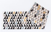 Kelim vloerkleed 80x300 cm - Tapijtloper - Puzzel patroon - Katoen tapijt - Kilim - Keukenloper- Machinewasbaar