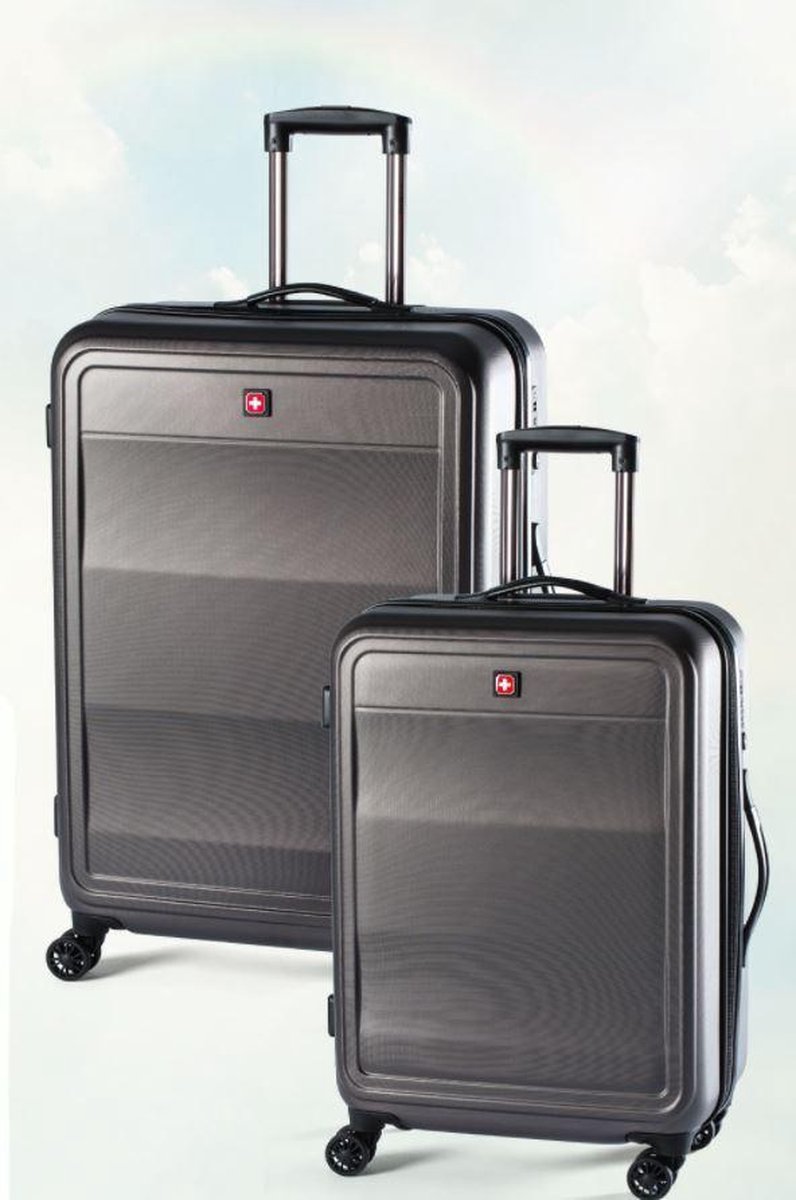 Swissbrand Kofferset - Trolleyset TSA 2-delig - Handbagage en groot -  Donkergrijs | bol.com