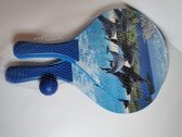 Beachbalset dolfijn blauw met bal  23,5x37x4cm