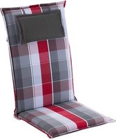 blumfeldt Donau Tuinkussen - stoelkussen - zitkussen - hoge rug tuinstoel - 50 x 120 x 6cm - UV bestendig polyester